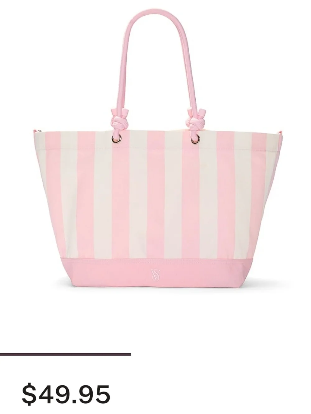 Victoria's Secret Heritage Stripe Rope Handle Tote Bag NEW SEALED MSRP $49.95